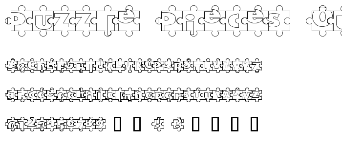 Puzzle Pieces Outline font
